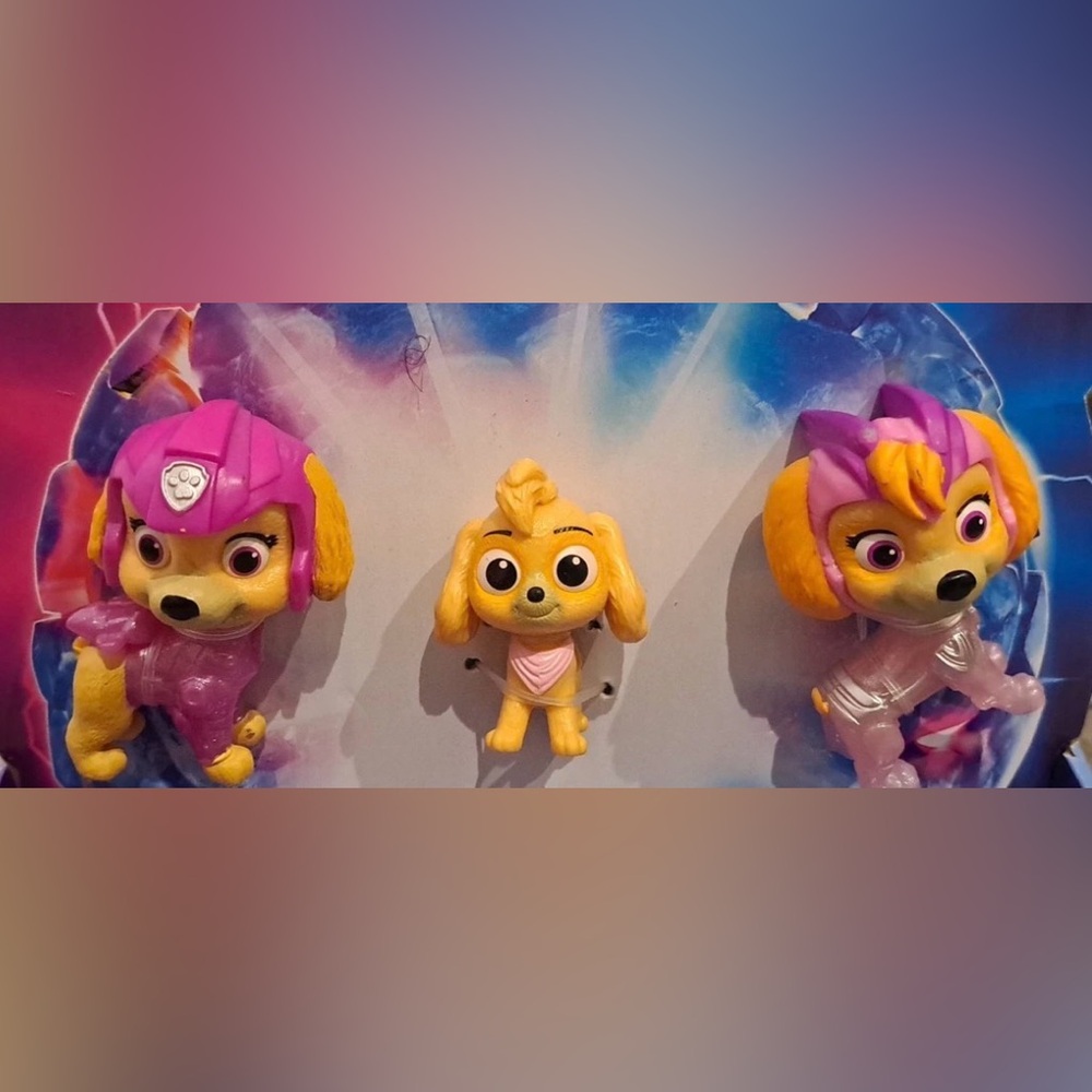 PAW Patrol Mighty Pups Movie Skye as a baby Figure Pack.  Hard to find.